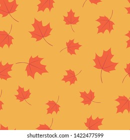 Maple leaf pattern background,Leaf maple seamless pattern