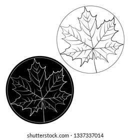maple leaf pattern inscribed in a circle
