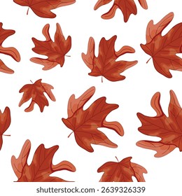 Maple leaf pattern in red colors with a bent corner, for Canada Day or autumn design