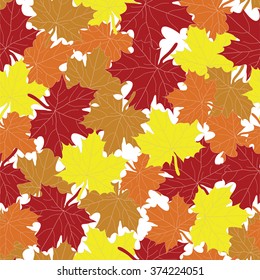 Maple leaf pattern. Seamless pattern background