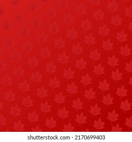 
Maple Leaf Patterned Red Background