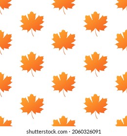 Maple leaf seamless pattern. Autumn stylish vector pattern.