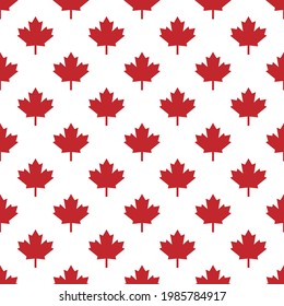 Maple leaf seamless pattern for background, fabric motif, or wallpaper