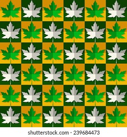 Maple leaf seamless  pattern design