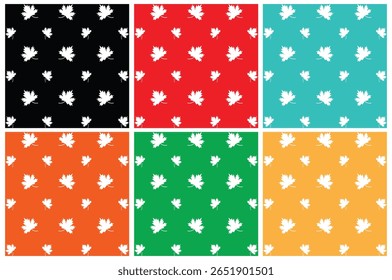 Maple Leaf Seamless Pattern design. Canada Maple Leaf Seamless Pattern vibrant Background colure.  Flat style  background for flyers, posters, wallpapers, textile  etc.