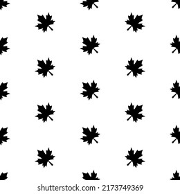 maple leaf seamless pattern isolated on white background.
