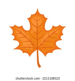 Maple Leaf Sign Emoji Icon Illustration. Autumn Fall Vector Symbol Emoticon Design Clip Art Sign Comic Style.
