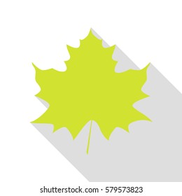 Maple leaf sign. Pear icon with flat style shadow path.