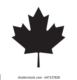 Maple leaf silhouette