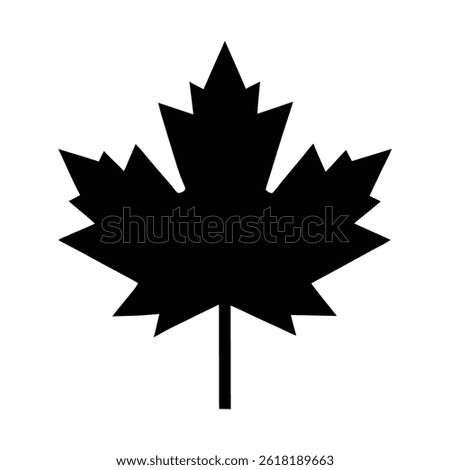 Maple Leaf Silhouette Icon – Simple Nature Symbol