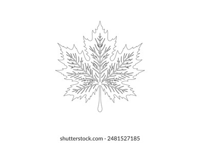 A maple leaf silhouette logo, designed as a vector icon and isolated on a white background.