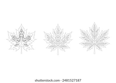 A maple leaf silhouette logo, designed as a vector icon and isolated on a white background.