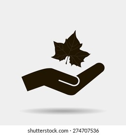 Maple Leaf Silhouette for your design. vector illustration.
