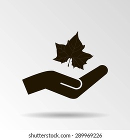 Maple Leaf Silhouette for your design. vector illustration