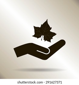 Maple Leaf Silhouette for your design. vector illustration