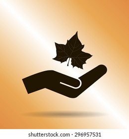 Maple Leaf Silhouette for your design. vector illustration