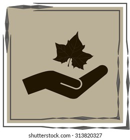 Maple Leaf Silhouette for your design. vector illustration