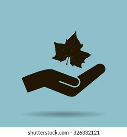 Maple Leaf Silhouette for your design. vector illustration