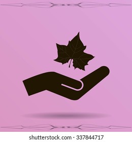 Maple Leaf Silhouette for your design. vector illustration