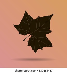 Maple Leaf Silhouette for your design. vector illustration