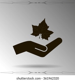 Maple Leaf Silhouette for your design. vector illustration