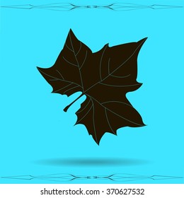 Maple Leaf Silhouette for your design. vector illustration