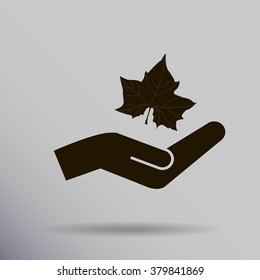 Maple Leaf Silhouette for your design. vector illustration