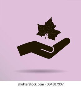 Maple Leaf Silhouette for your design. vector illustration