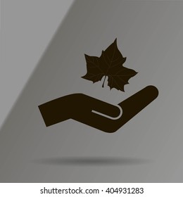 Maple Leaf Silhouette for your design. vector illustration