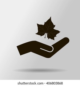 Maple Leaf Silhouette for your design. vector illustration