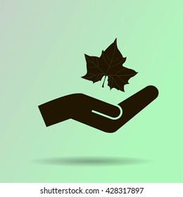 Maple Leaf Silhouette for your design. vector illustration