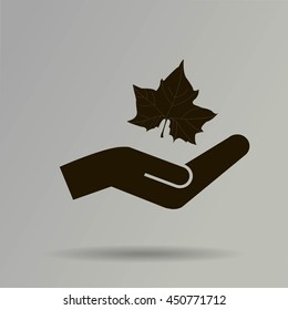 Maple Leaf Silhouette for your design. vector illustration