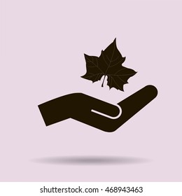 Maple Leaf Silhouette for your design. vector illustration