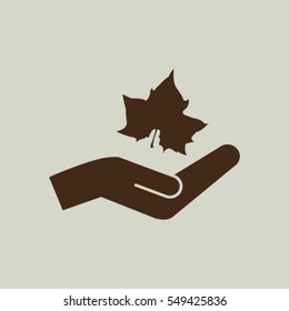 Maple Leaf Silhouette for your design. vector illustration