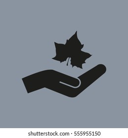 Maple Leaf Silhouette for your design. vector illustration
