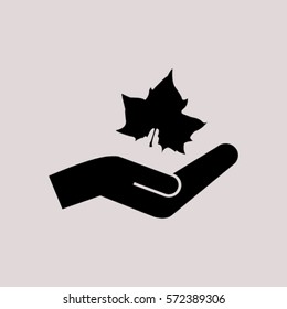 Maple Leaf Silhouette for your design. vector illustration