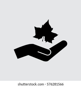 Maple Leaf Silhouette for your design. vector illustration