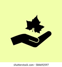 Maple Leaf Silhouette for your design. vector illustration