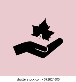 Maple Leaf Silhouette for your design. vector illustration