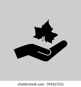 Maple Leaf Silhouette for your design. vector illustration