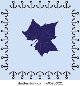 Maple Leaf Silhouette for your design. vector illustration