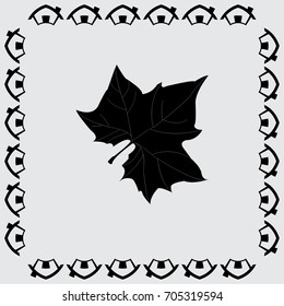 Maple Leaf Silhouette for your design. vector illustration
