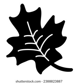 Maple leaf solid icon. Canadian symbol vector illustration isolated on white. Tree foliage glyph style design, designed for web and app. Eps 10