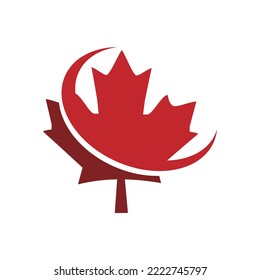 maple leaf swoosh logo template