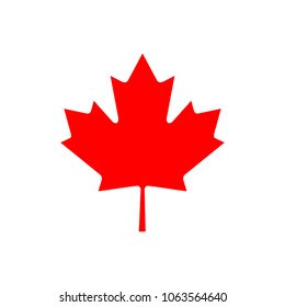 Maple leaf, the symbol of Canada. Vector illustration