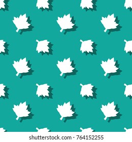 Maple Leaf Symbol Floral Seamless Nature Pattern Background