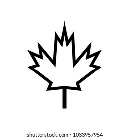 Maple leaf symbol nature template