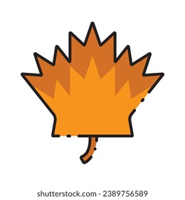 maple leaf thanksgiving icon vector template illustration logo design