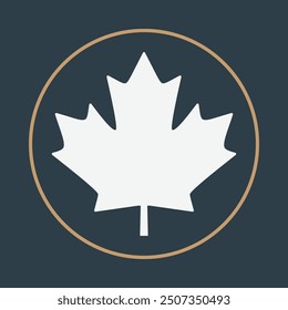 Maple leaf trendy icon educated abstract vector illustration colorful artwork beautiful design.eps