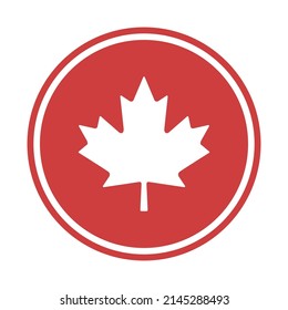 Icono vector hoja de arce. Símbolo nacional de Canadá. Elemento canadiense.